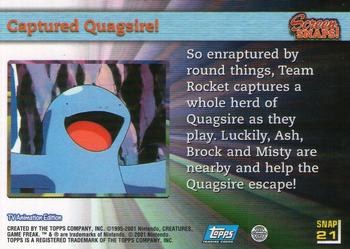 2001 Topps Pokemon Johto (UK) #SNAP21 Captured Quagsire! Back